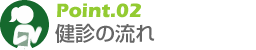 Point.02　健診の流れ